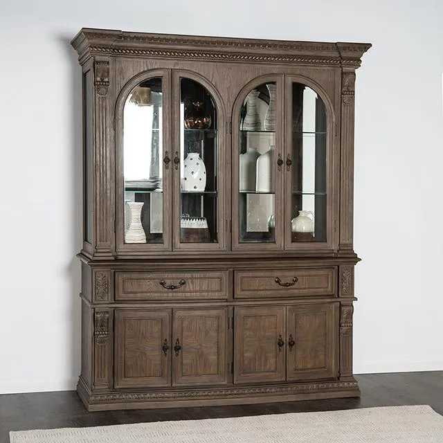 Furniture of America Oakham FM3418AK-HB-SET Hutch & Buffet