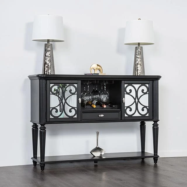 Furniture of America Hannoria FM3416BK-SV Server