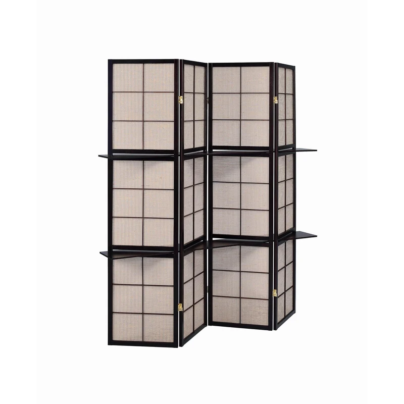 Coaster Furniture Iggy 900166 4-Panel Room Divider Folding Shoji Screen - Cappuccino