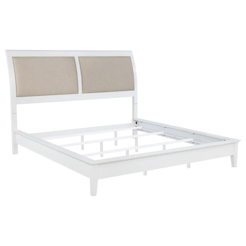 Coaster Furniture Bexhill 223471Q 56-inch Upholstered Queen Panel Bed - White