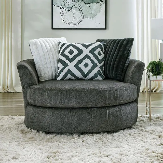 Furniture of America Loughlin SM5195-CH-SW Swivel Chair