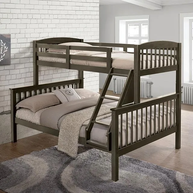 Furniture of America Brookings NX-BK001GY Twin/Full Bunk Bed