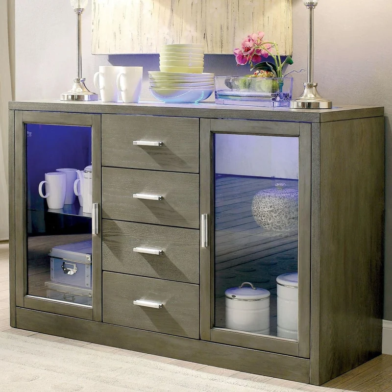 Furniture of America Luminar Server CM3559GY-SV