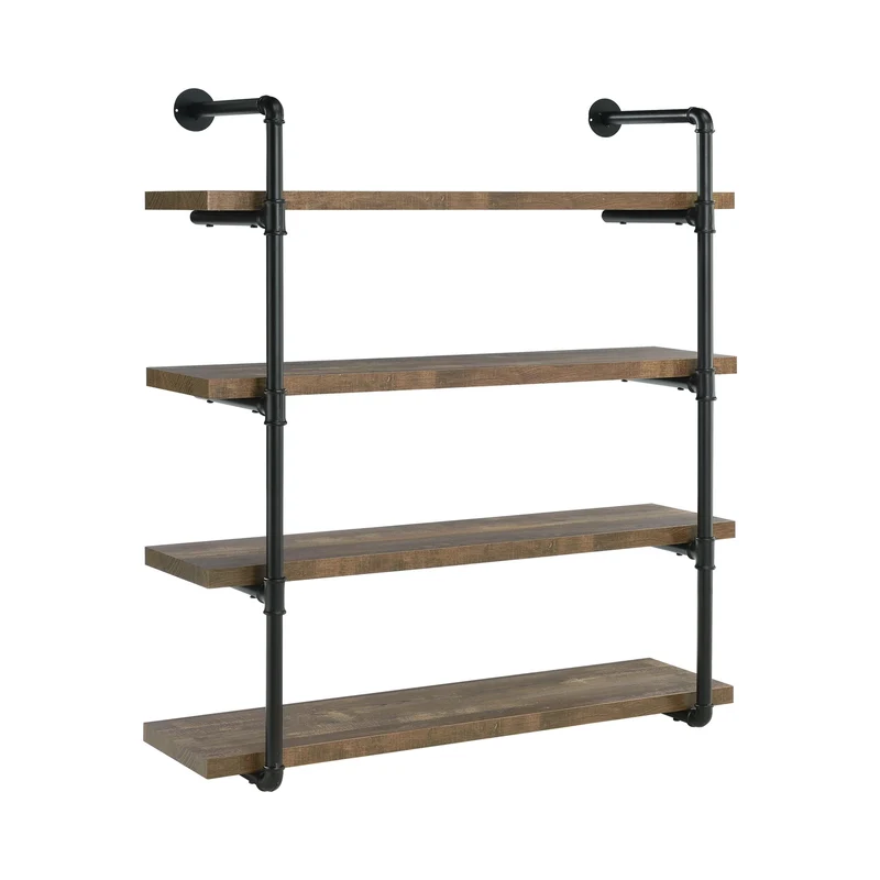 Coaster Furniture Elmcrest 804417 39-inch 4-shelf Wall Bookshelf - Rustic Oak