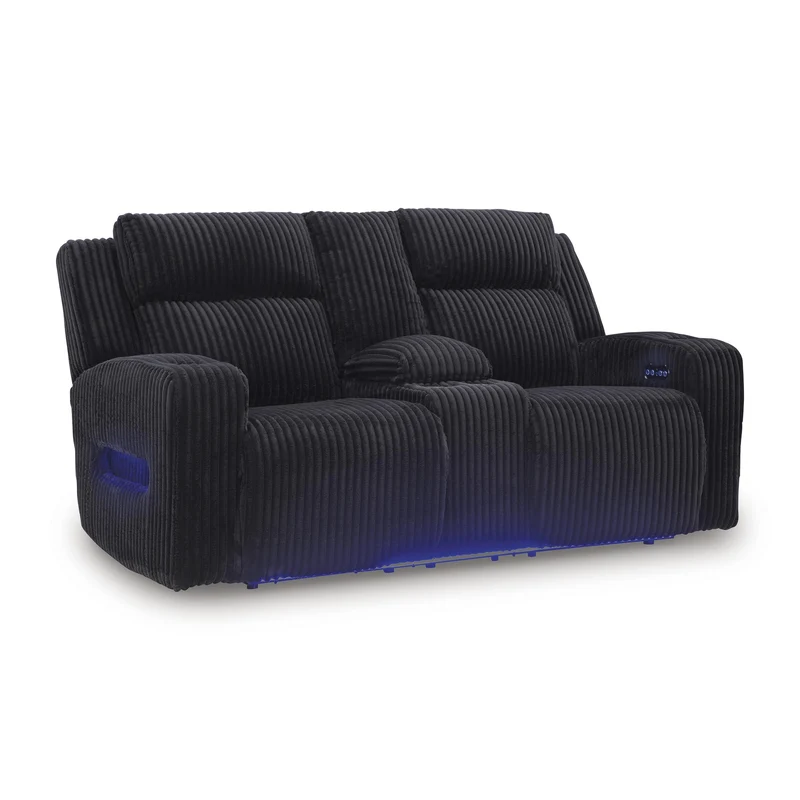 Signature Design by Ashley Forest Lake PC6420218 Power Reclining Loveseat with Console and Adjustable Headrest