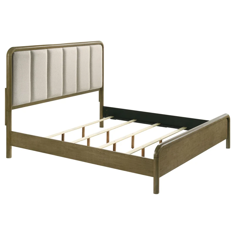 Coaster Furniture Amsbury 224271Q 59-inch Upholstered Queen Bed - Nutmeg