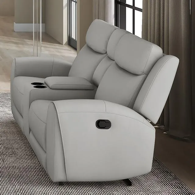 Furniture of America Jacobus CM9986LG-LV-M Manual Recliner Loveseat w/ Console