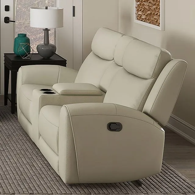 Furniture of America Jacobus CM9986BG-LV-M Manual Recliner Loveseat w/ Console