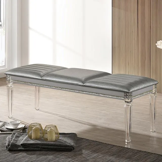 Furniture of America Maddie CM7899SV-BN Bench
