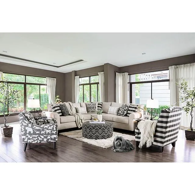 Furniture of America Patricia Fabric 3 pc Sectional SM8171-SECT
