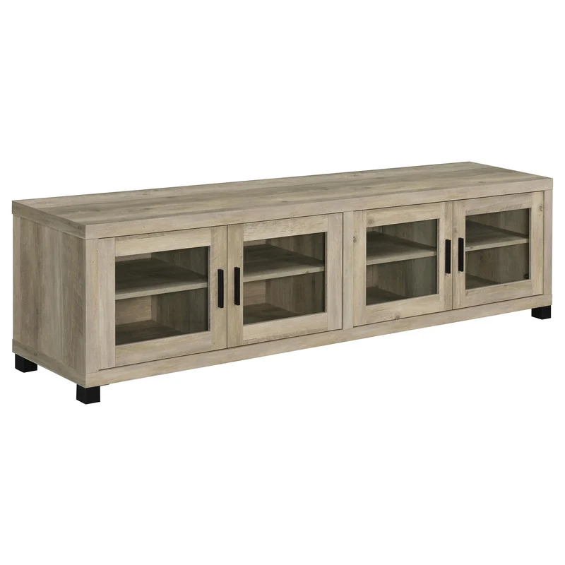 Coaster Furniture Sachin 736283 4-door Engineered Wood 79" TV Stand - Distressed Pine