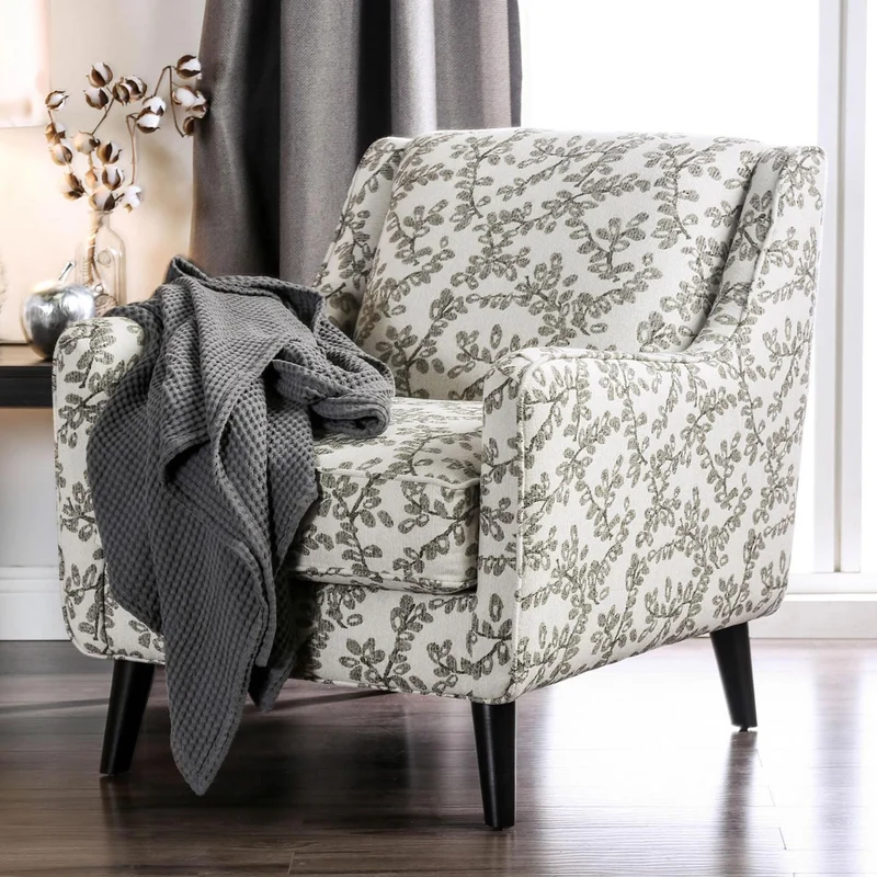 Furniture of America Dorset Stationary Fabric Accent Chair SM8564-CH-FL