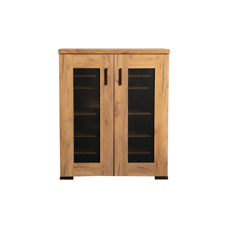 Coaster Furniture Bristol 951107 6-shelf Engineered Wood Shoe Cabinet - Golden Oak