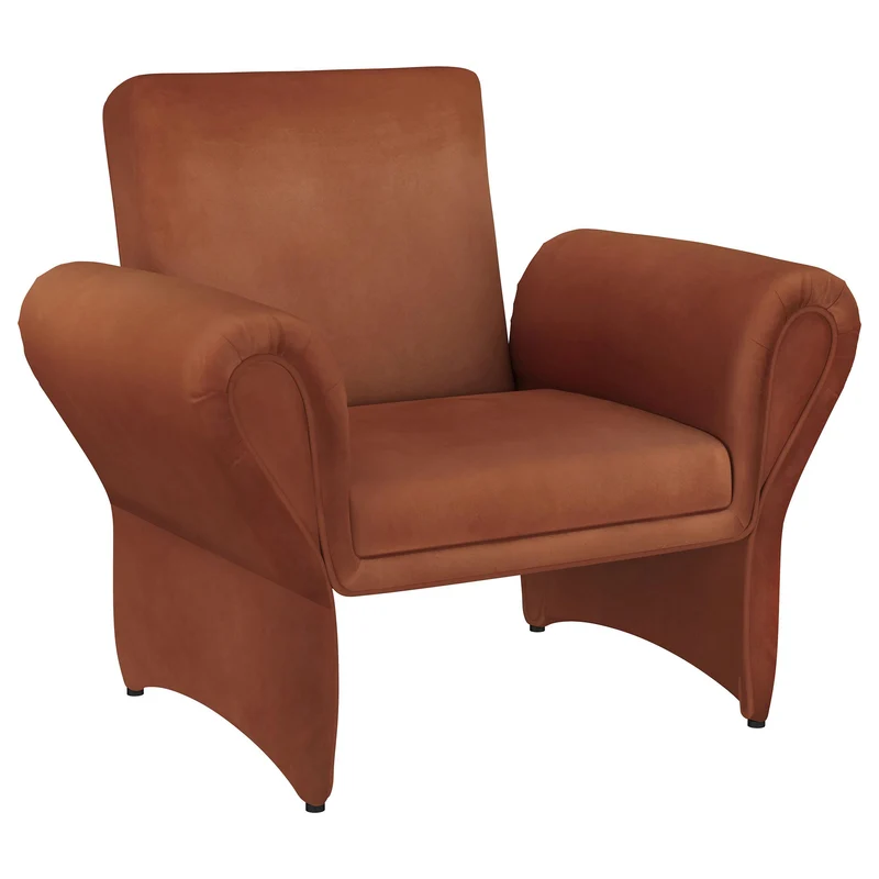 Coaster Furniture Liana 903150 Upholstered Roll Arm Accent Armchair - Rust Orange