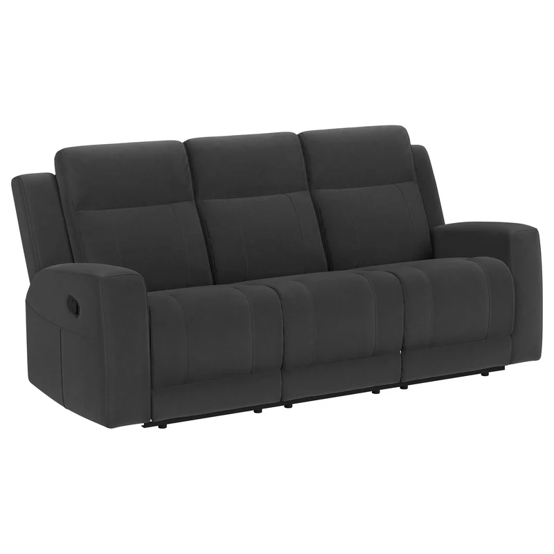 Coaster Furniture Brentwood 610284 Upholstered Motion Reclining Sofa - Dark Charcoal