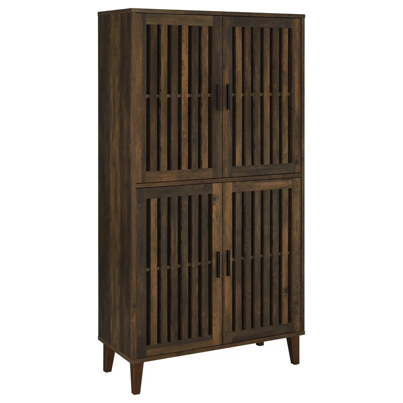Coaster Furniture Elouise 950335 4-door Engineered Wood Tall Accent Cabinet - Dark Pine
