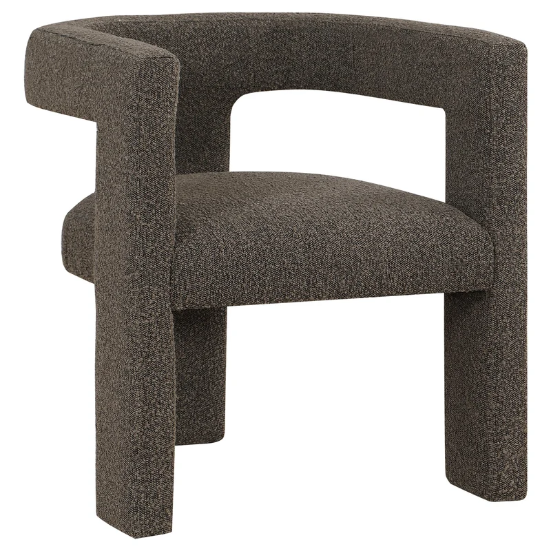 Coaster Furniture Petra 902880 Boucle Upholstered Accent Side Chair - Chocolate Brown