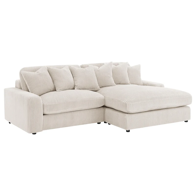 Coaster Furniture Blaine 509899 Upholstered Reversible Chaise Sectional Sofa - Sand