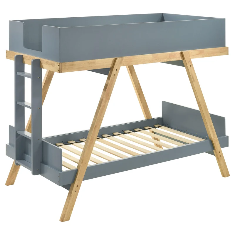 Coaster Furniture Frankie 460572T Wood Twin Over Twin Bunk Bed - Blue and Natural