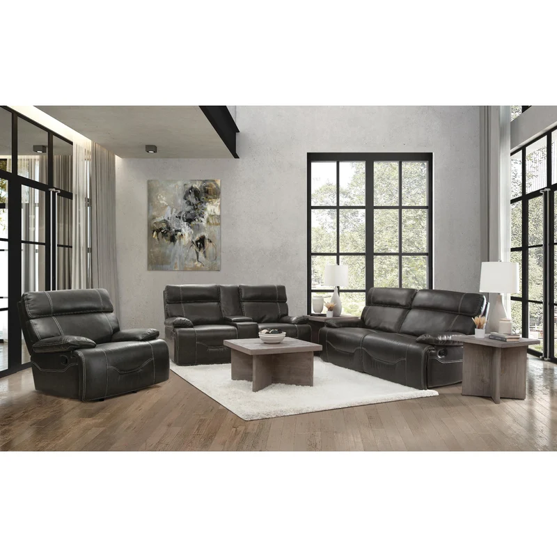 Behold Home 7585-27 Manual Console Loveseat - Meridian Midnight