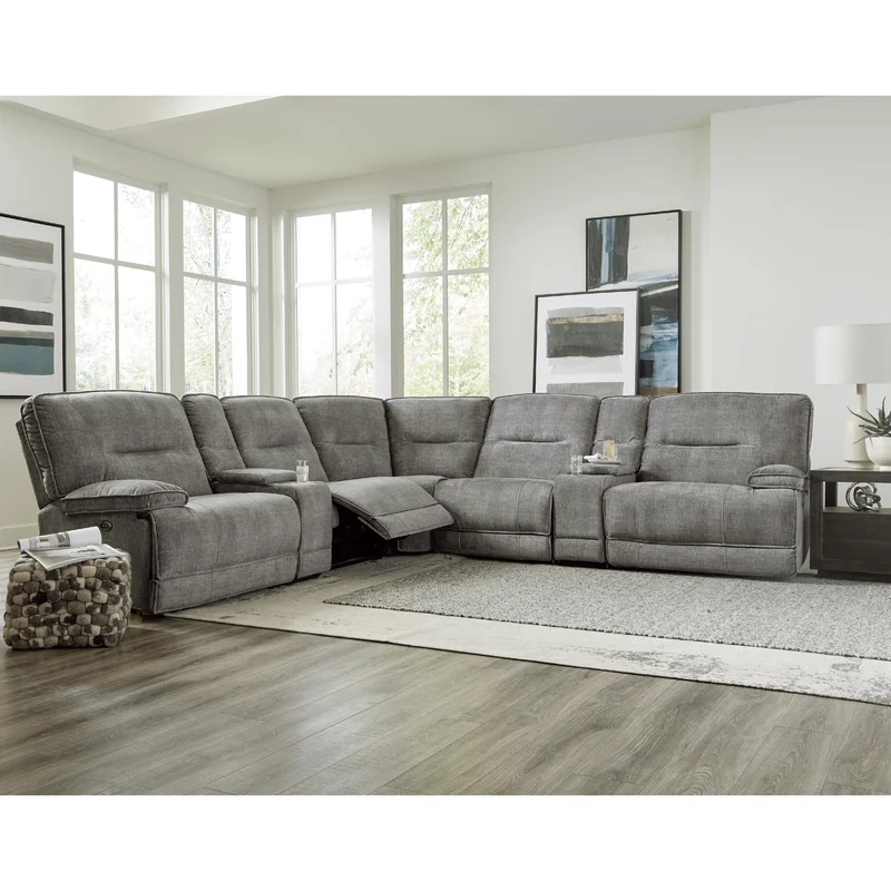 Behold Home 7532 7 pc Sectional - Harbortown Charcoal