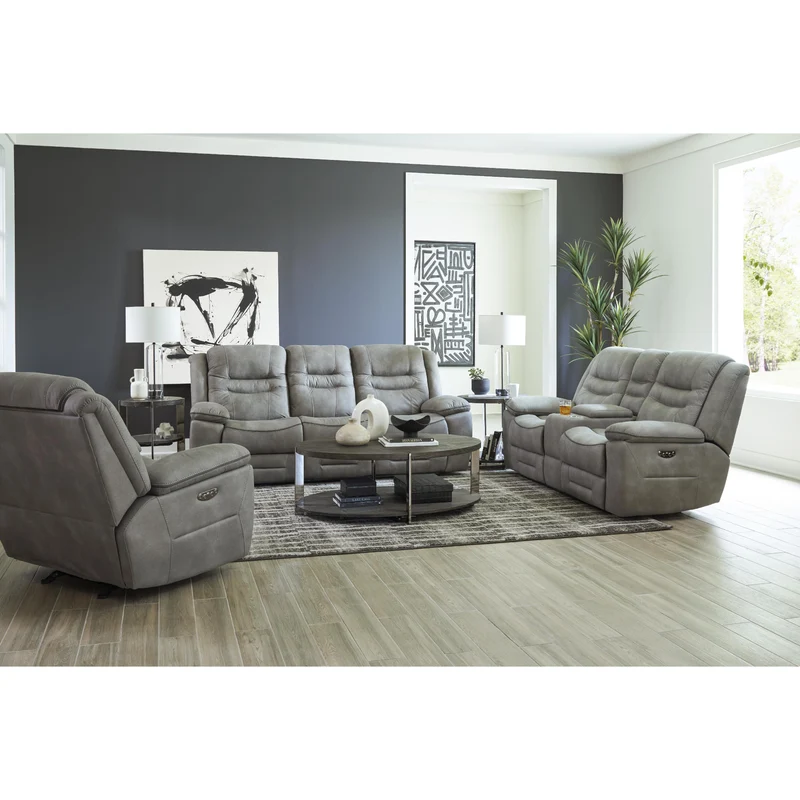 Behold Home 7531-27 Motion Console Loveseat - Harley Grey