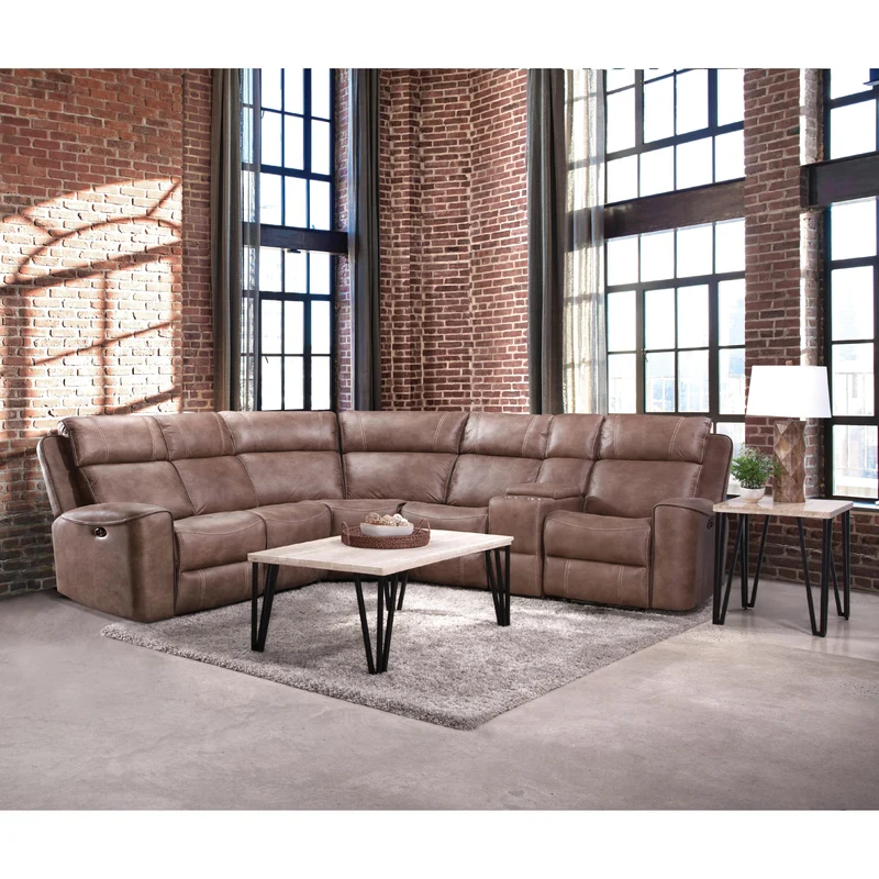 Behold Home 7529 6 pc Sectional - Aspen Mocha