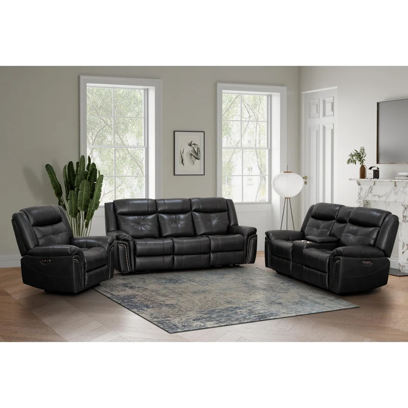 Behold Home 7487-39 Sofa w/ Popout Cup Holders - Belaire Chestnut