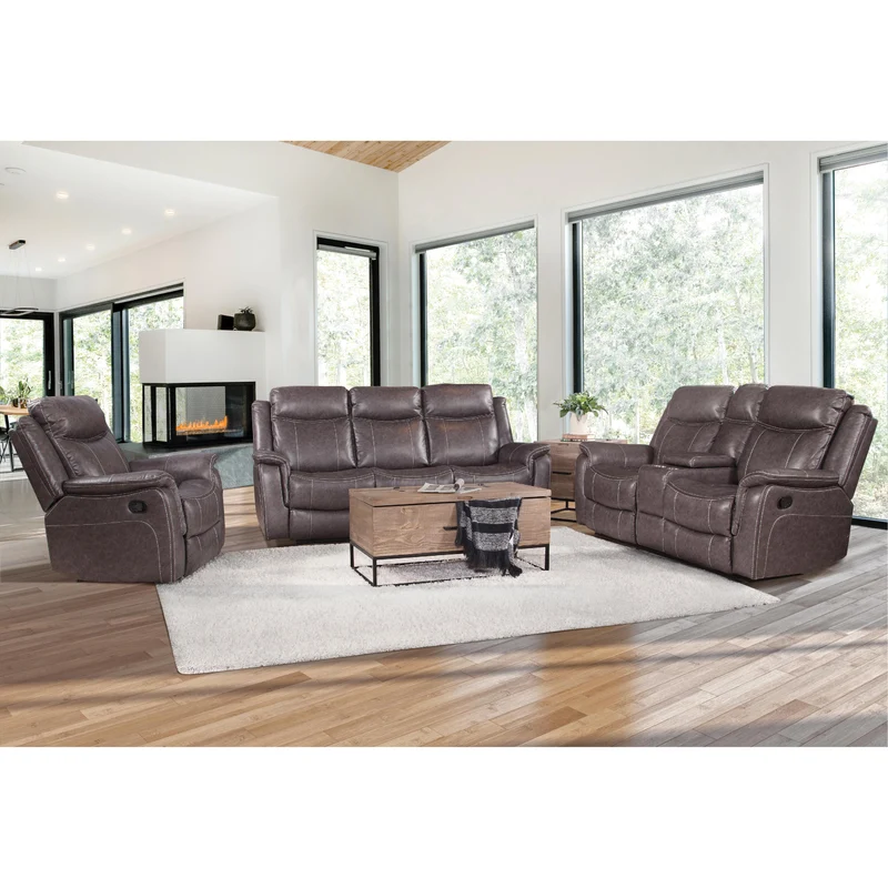 Behold Home 7314-39 Manual Motion Sofa - Highland Graphite