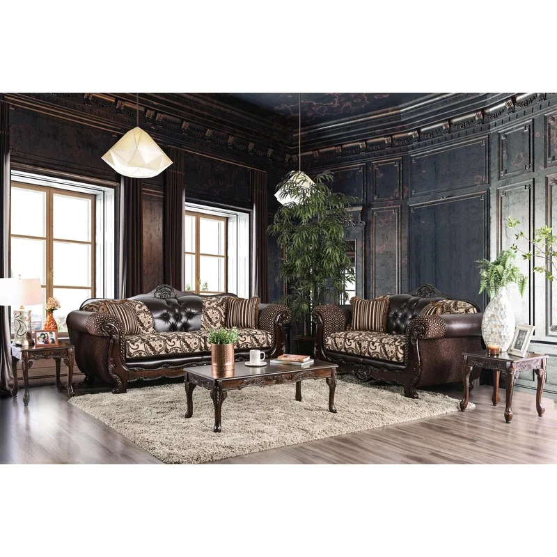 Furniture of America Quirino SM6416 2 pc Living Room Set