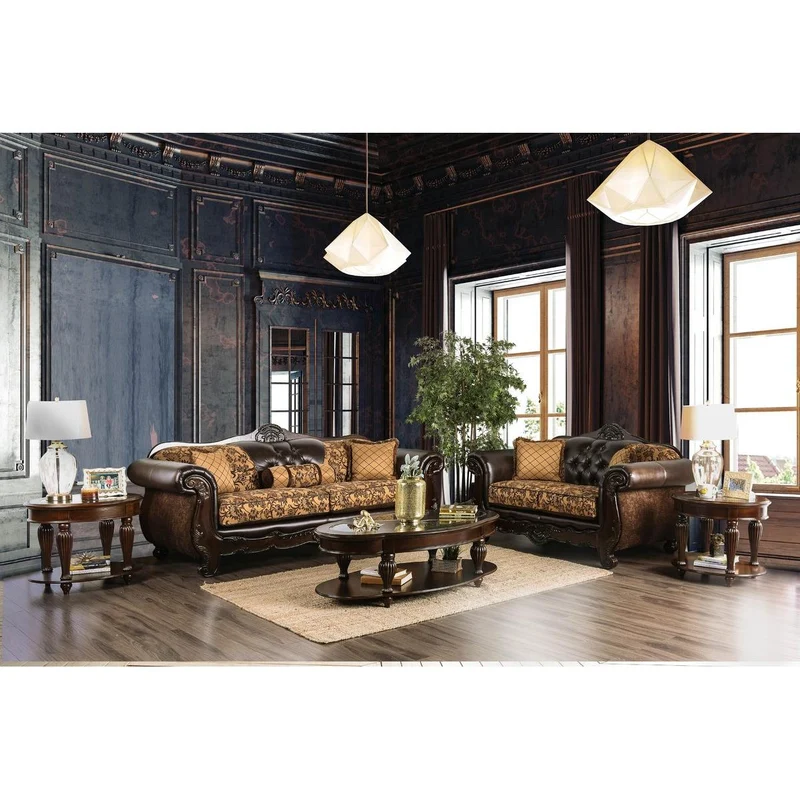 Furniture of America Quirino SM6417 2 pc Living Room Set