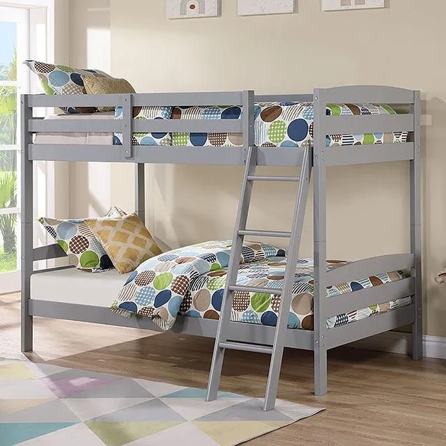 Furniture of America Candice FM-BK002GY Twin/Twin Bunk Bed
