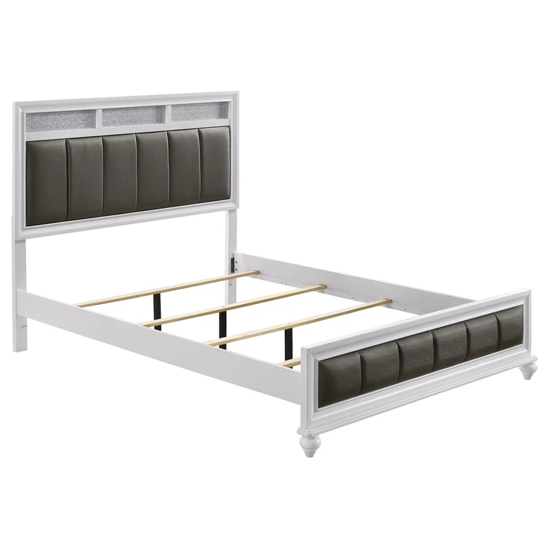 Coaster Furniture Barzini 205891Q Wood Queen Panel Bed - White