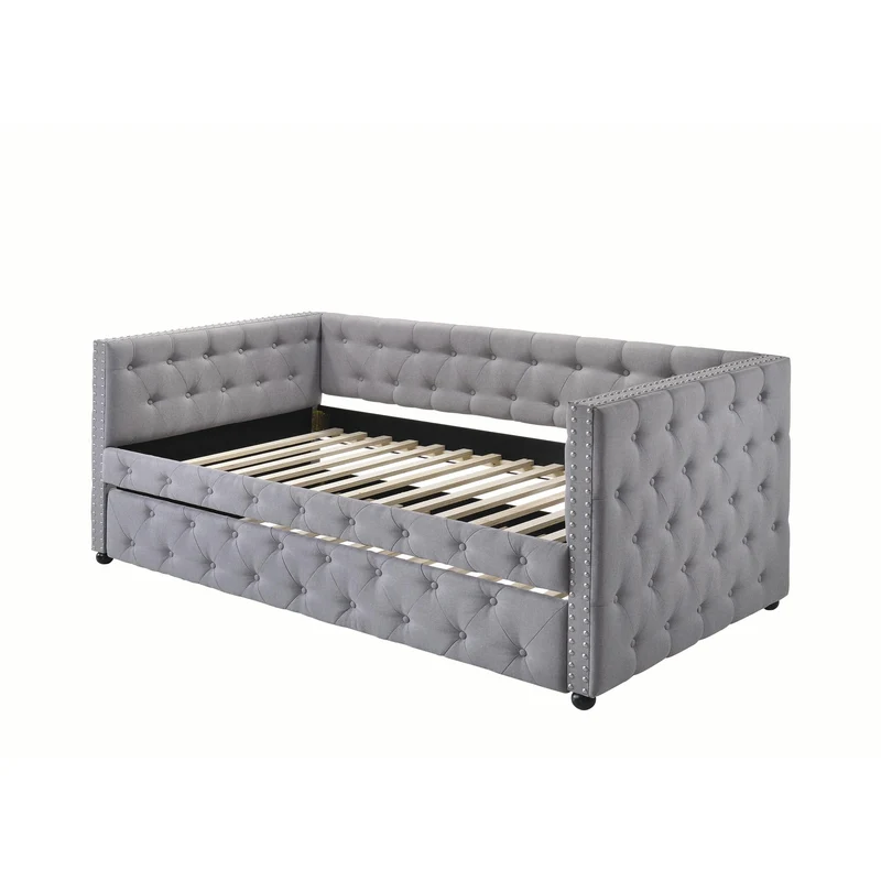 Coaster Furniture Mockern 302161 Upholstered Twin Daybed with Trundle - Grey
