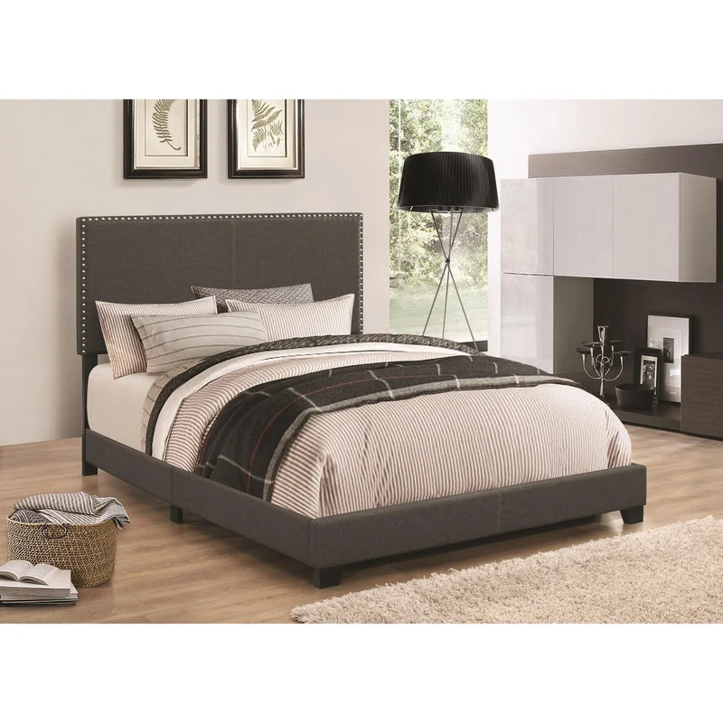 Coaster Furniture Boyd 350061F Upholstered Full Panel Bed - Charcoal