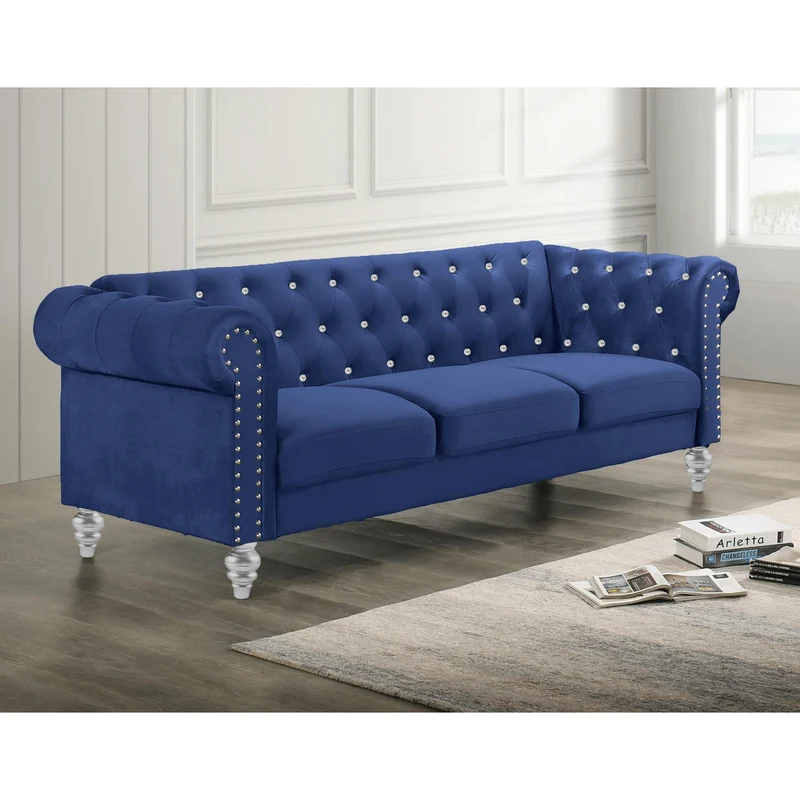 New Classic Furniture Emma Crystal UKD13 Sofa - Royal Blue